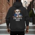 Zero Shihts Given Shih Tzu Dad Shih Tzu Mom Shih Tzu Men's Hoodie Back Print