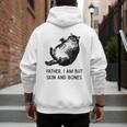 Cat Father I Am But Skin And Bones Cat Dad Meme Humor Men's Hoodie Back Print