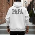 Checkered Papa Lightning Bolt Fathers Day Dad Grandpa Men's Hoodie Back Print