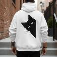 Curious Cat Peeking Sneaky Cat Cat Mom Cat Dad Men's Hoodie Back Print Curious Cat Peeking Sneaky Cat Cat Mom Cat Dad Men's Hoodie Back Print