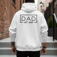 Dad 2025 Father 2025 Dad Since 2025 Dad Est 2025 Men's Hoodie Back Print