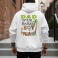 Dad Of The Birthday Boy Wild Zoo Theme Safari Party Men's Hoodie Back Print