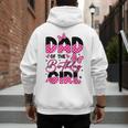 Dad Of The Birthday Girl Pink Family Birthday Girls Party Men's Hoodie Back Print