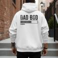 Dad BOD Loading 2024 Dad Fathers Day Baby Announcement Men's Hoodie Back Print