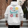 Dad Of The Sweet One 1st Birthday Girl Donut Party Men's Hoodie Back Print