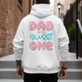 Dad Sweet One 1st First Birthday Matching Family Donut Men's Hoodie Back Print