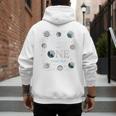 Daddy Houston We Have One Year Old Space Theme 1st Birthday Men's Hoodie Back Print