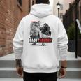 Daddysaurus T-Rex Dad Dinosaur Daddy Saurus Fathers Day Men's Hoodie Back Print