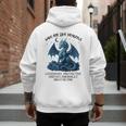 Dads Are Like Dragons Legendary Protective Fatherhood Men's Hoodie Back Print