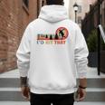 Disc Golf I'd Hit That Frisbee Golfer Retro Men Dad Men's Hoodie Back Print