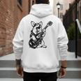 Dog Guitarist Guitar Pembroke Welsh Corgi Dad Mom Men's Hoodie Back Print