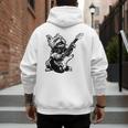 Dog Guitarist Guitar Yorkie Dad Mom For Men Women Men's Hoodie Back Print