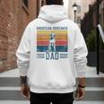 Dog Ridgeback Dad Vintage Rhodesian Ridgeback Dad Men's Hoodie Back Print