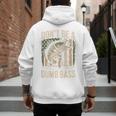 Don't Be A Dumb Bass Fish Camo American Flag Dad Jokes Men's Hoodie Back Print