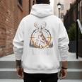 Fast Food Deer Hunting Hunter Dad Tail Buck Men's Hoodie Back Print