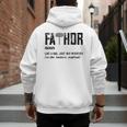 Fathor Like Dad Just Way Mightier Father's Day FA-Thor Men's Hoodie Back Print