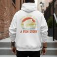 Fishing Even Jesus Had Fish Story Bass Dad Christian Men's Hoodie Back Print