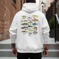 Fishing-Shirt Types Of Freshwater Bass Fish Dad Jokes Men's Hoodie Back Print