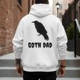 Goth Dad Gothic Bird Crow Emo Father's Day Men's Hoodie Back Print