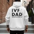 IVF Dad Retrieval Day Infertility Transfer Father Men's Hoodie Back Print