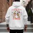 IVF Mom Dad Embryo Transfer Day It's A Day For A Miracle Men's Hoodie Back Print