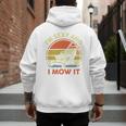 Lawn Mowing Dad Im Sexy And I Mow It Mower Garden Premium Tri-Blend Men's Hoodie Back Print