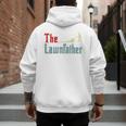 Lawn Mowing Lawnfather Dad Lawn Mower Gardening Men's Hoodie Back Print