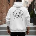 Line Art Dad Mom Dog Sheepadoodle Men's Hoodie Back Print