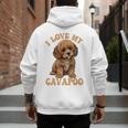 I Love My Cavapoo For Mom Dad Kids Men's Hoodie Back Print