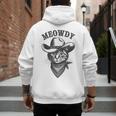 Meowdy Cat Cowboy Western Graphic Cat Lady Cat Dad Men's Hoodie Back Print