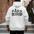 Papa Bird Father Day Dad Birds Quote Saying Men's Hoodie Back Print