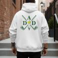 Par Dad Golf Matching Golfing Quote Party Pocket Men's Hoodie Back Print