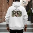 Retro Camo Dad Hunting Camouflage Deer Matching Men's Hoodie Back Print
