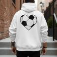 Soccer Ball Heart Idea For Mom Dad Kids T-Shirt Men's Hoodie Back Print Soccer Ball Heart Idea For Mom Dad Kids T-Shirt Men's Hoodie Back Print