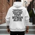 Today's Mission Keep Tiny Human Alive Father's Day Dad Men's Hoodie Back Print Today's Mission Keep Tiny Human Alive Father's Day Dad Men's Hoodie Back Print