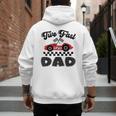 Two Fast Dad Of The Birthday Boy Racing Car Family Men's Hoodie Back Print