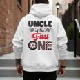 Uncle Of The Fast One Car Racing Dad 1St Birthday Boy Men's Hoodie Back Print
