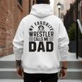 Wrestler Daddy Wrestling Dad Men's Hoodie Back Print