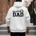 Wrestling Dad Hobby Wrestle Wrestler Martial Arts Father Men's Hoodie Back Print