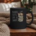 Book Lovers Books Cats Life Is Sweet Cat Lovers Graphic Print Coffee Mug Book Lovers Books Cats Life Is Sweet Cat Lovers Graphic Print Coffee Mug