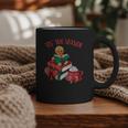 Cute Gingerbread Man Reading Book Nerd Christmas Bookish Graphic Print Coffee Mug