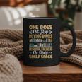 One Does Not Stop Buying Books Because There Is No More Shel Graphic Print Coffee Mug
