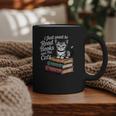 Retro I Just Want To Read Books And Pet Cats Cat For Men Women Kids Graphic Print Coffee Mug