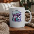 Adorable Book Lover Yeti With Reading Glasses Cute Graphic Print Coffee Mug Adorable Book Lover Yeti With Reading Glasses Cute Graphic Print Coffee Mug