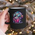 Adorable Book Lover Robot With Reading Glasses Cute Graphic Print Coffee Mug
