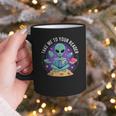 Alien Reader Reading Teacher Librarian Book Lover Graphic Print Coffee Mug