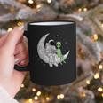 Astronaut Reading Book To Alien Moon Space Book Lover Men Graphic Print Coffee Mug