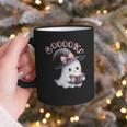 Boo Ghost Books Coquette Bow Halloween Women School Teacher Graphic Print Coffee Mug