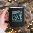 Books Are My Love Language Retro Book Quote Graphic Print Coffee Mug