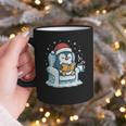 Cute Christmas Penguin Reading Book Cozy Winter Holiday Art Graphic Print Coffee Mug